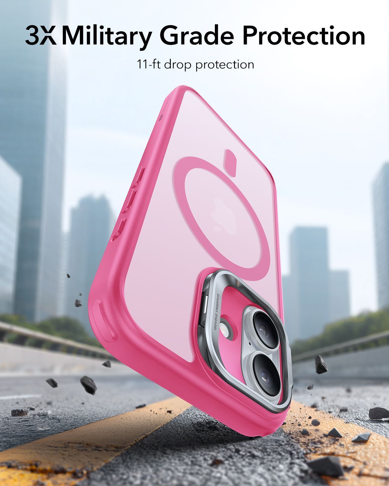 Θήκη ESR Classic Hybrid with Stash Stand (Camera Control Button) HaloLock MagSafe Frosted Pink iPhone 17 ΘΗΚΕΣ ESR Θήκη ESR Classic Hybrid with Stash Stand (Camera Control Button) HaloLock MagSafe Frosted Pink iPhone 17 - Image 6