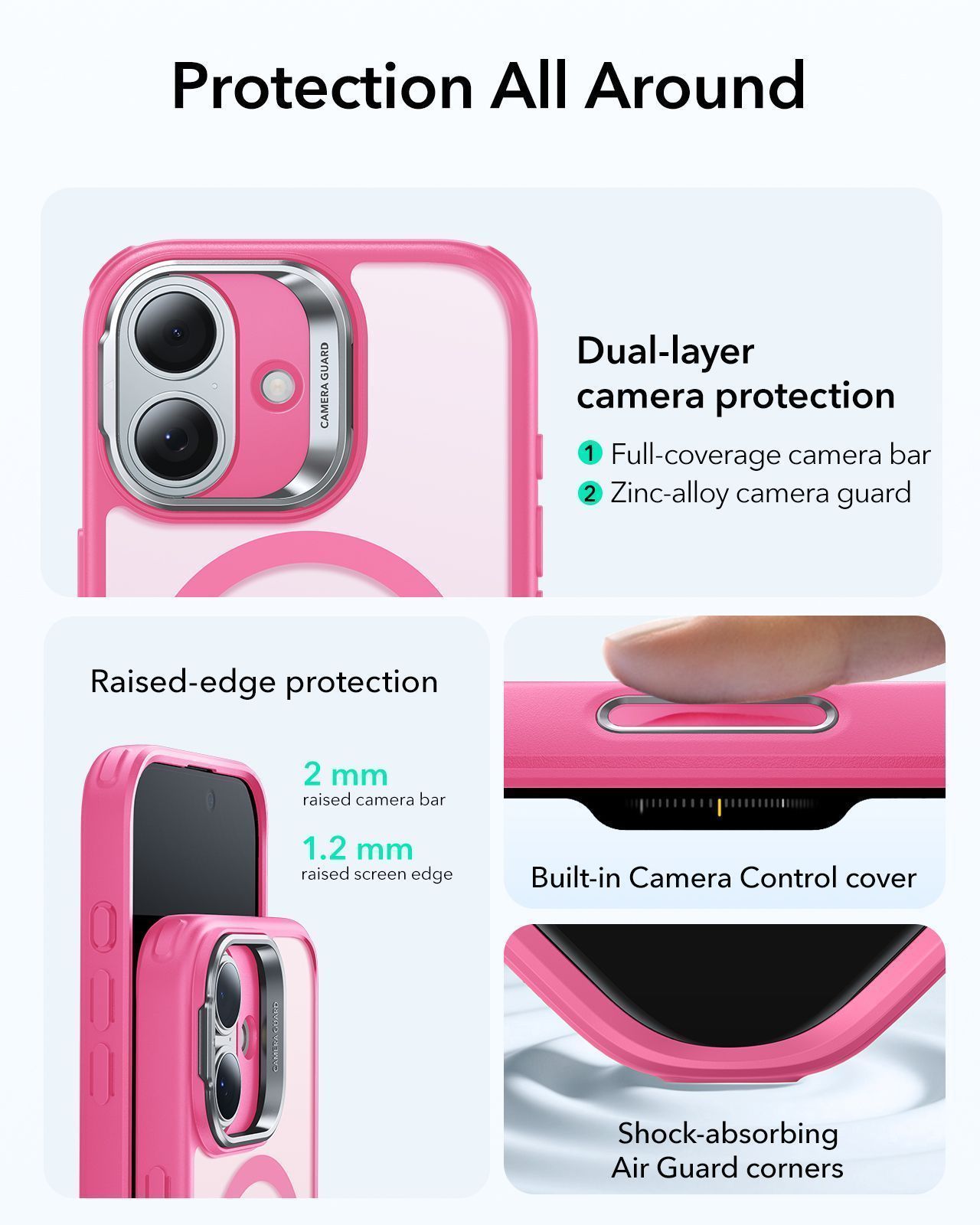 Θήκη ESR Classic Hybrid with Stash Stand (Camera Control Button) HaloLock MagSafe Frosted Pink iPhone 17 ΘΗΚΕΣ ESR Θήκη ESR Classic Hybrid with Stash Stand (Camera Control Button) HaloLock MagSafe Frosted Pink iPhone 17 - Image 5