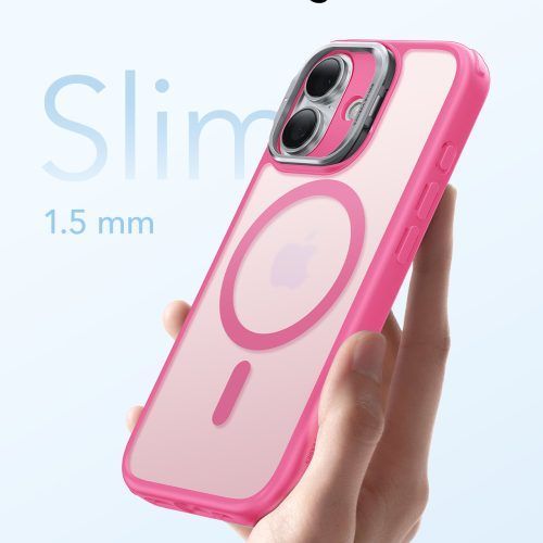 Alternative view of Θήκη ESR Classic Hybrid with Stash Stand (Camera Control Button) HaloLock MagSafe Frosted Pink iPhone 17
