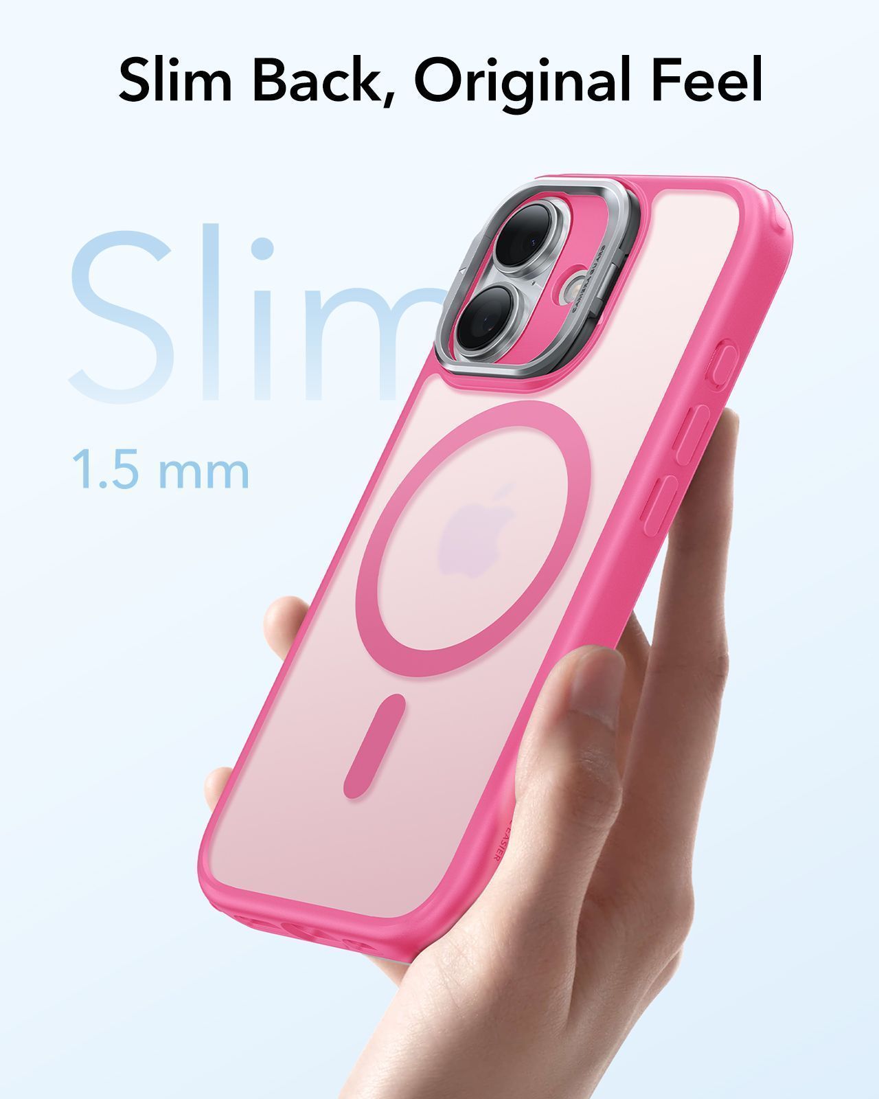 Θήκη ESR Classic Hybrid with Stash Stand (Camera Control Button) HaloLock MagSafe Frosted Pink iPhone 17 ΘΗΚΕΣ ESR Θήκη ESR Classic Hybrid with Stash Stand (Camera Control Button) HaloLock MagSafe Frosted Pink iPhone 17 - Image 2