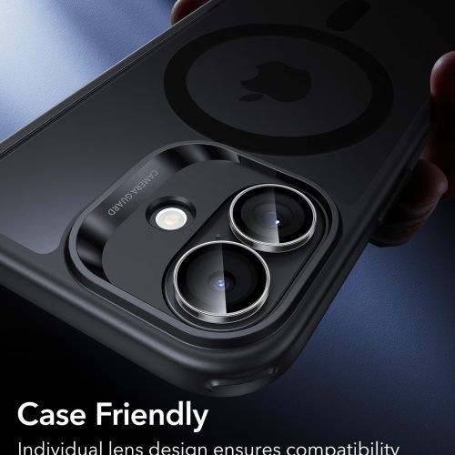 Alternative view of ESR Armorite Tempered Glass Camera Lens Black iPhone 17/16