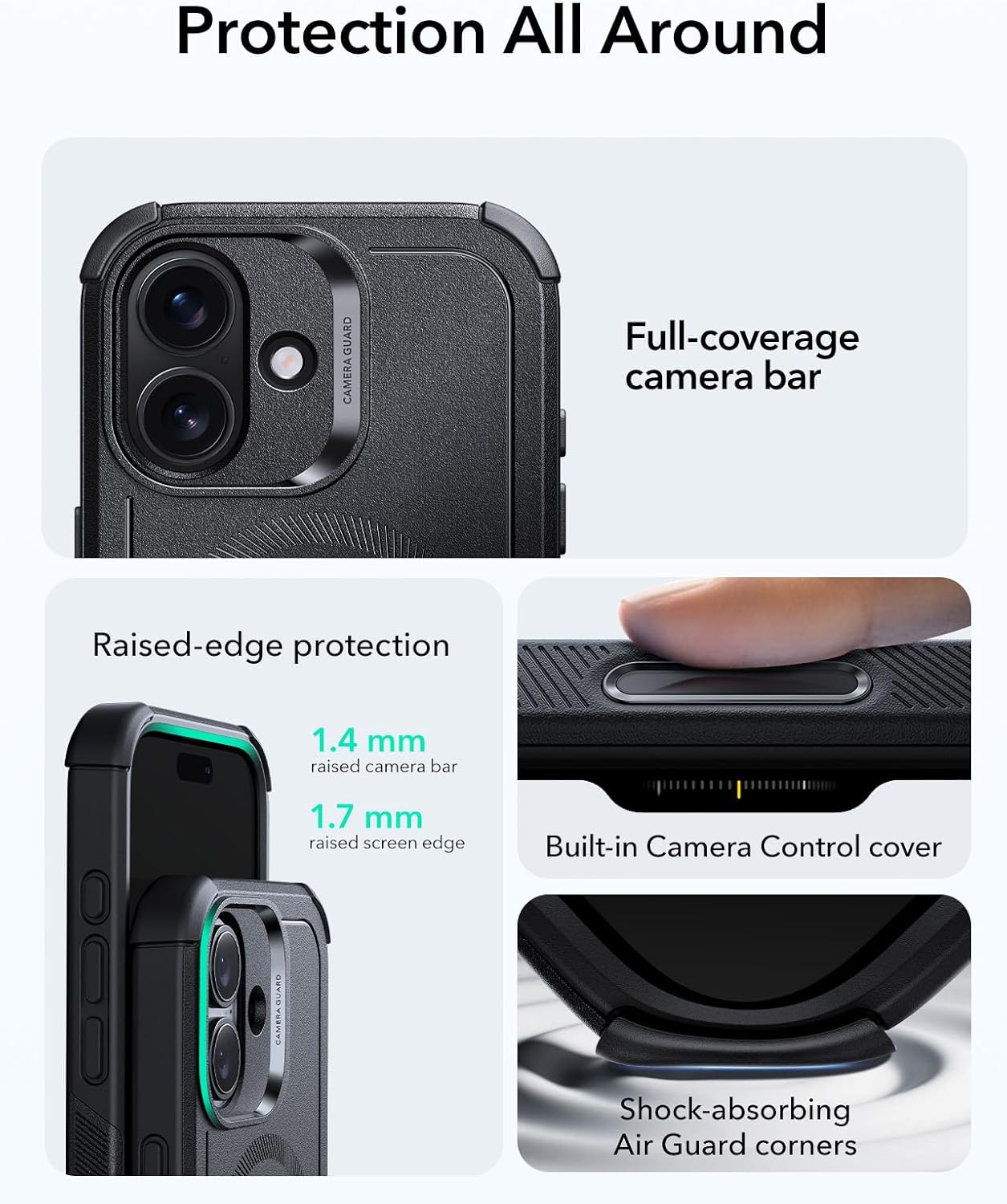 Θήκη ESR Cyber Tough with Camera Control Button Magsafe Black iPhone 17 ΘΗΚΕΣ ESR Θήκη ESR Cyber Tough with Camera Control Button Magsafe Black iPhone 17 - Image 5
