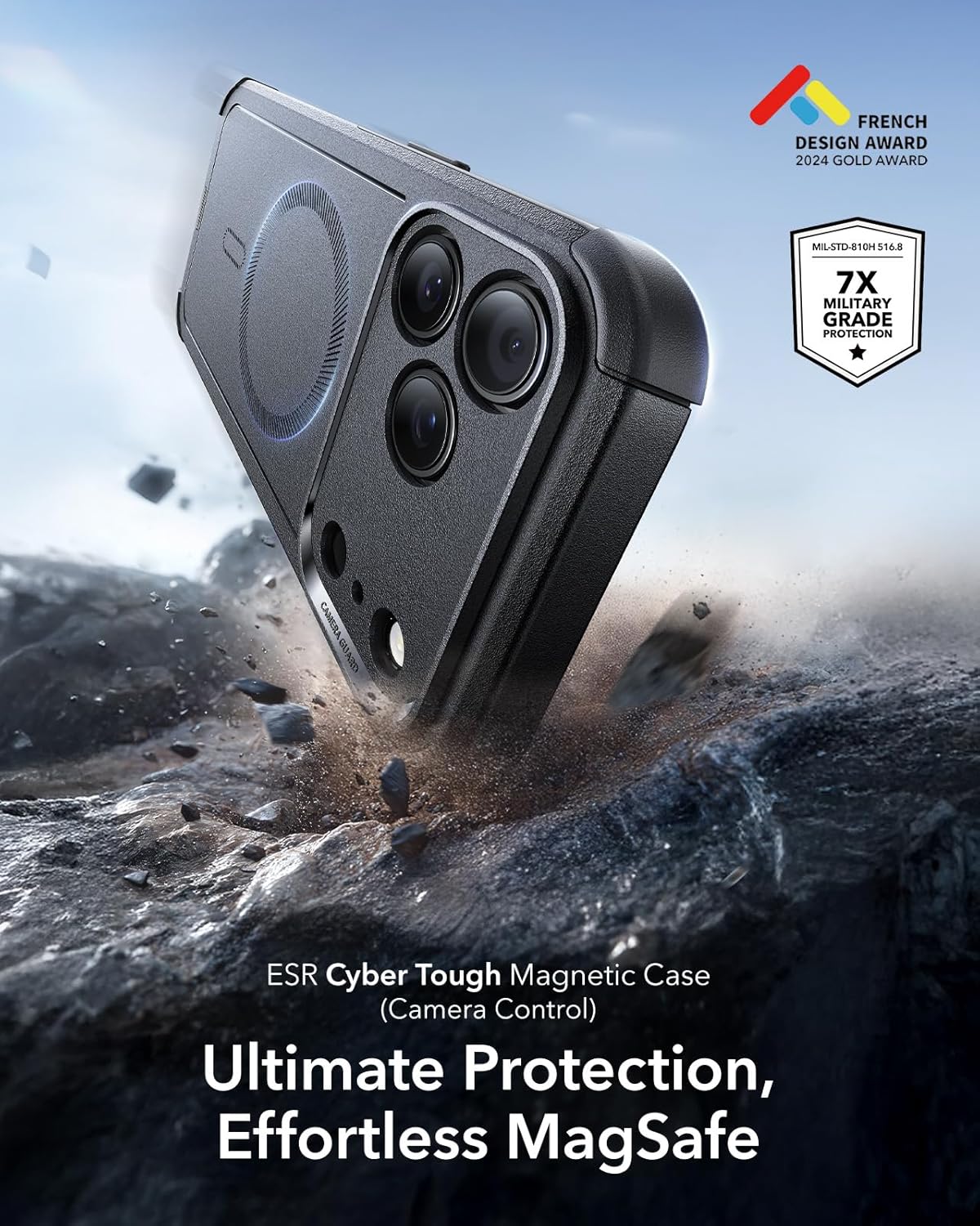 Θήκη ESR Cyber Tough with Camera Control Button Magsafe Black iPhone 17 Pro Max ΘΗΚΕΣ ESR Θήκη ESR Cyber Tough with Camera Control Button Magsafe Black iPhone 17 Pro Max - Image 2