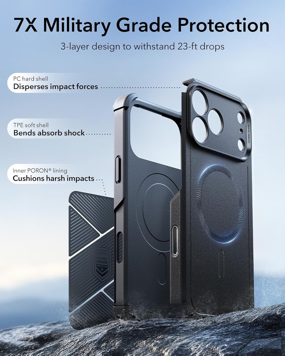Θήκη ESR Cyber Tough with Camera Control Button Magsafe Black iPhone 17 Pro Max ΘΗΚΕΣ ESR Θήκη ESR Cyber Tough with Camera Control Button Magsafe Black iPhone 17 Pro Max - Image 4