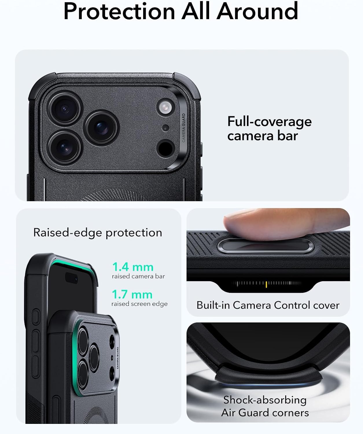 Θήκη ESR Cyber Tough with Camera Control Button Magsafe Black iPhone 17 Pro Max ΘΗΚΕΣ ESR Θήκη ESR Cyber Tough with Camera Control Button Magsafe Black iPhone 17 Pro Max - Image 3