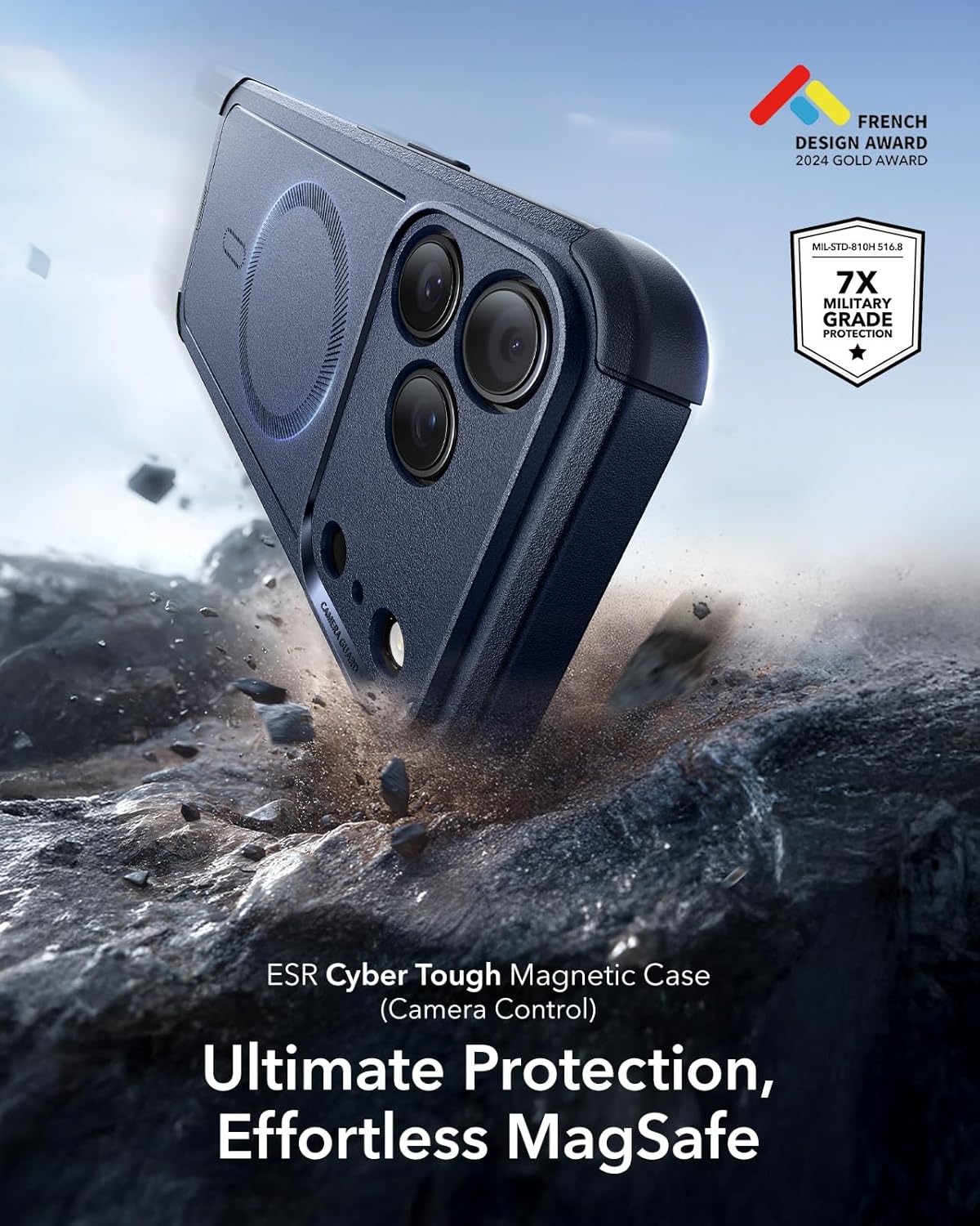Θήκη ESR Cyber Tough with Camera Control Button Magsafe Blue iPhone 17 Pro ΘΗΚΕΣ ESR Θήκη ESR Cyber Tough with Camera Control Button Magsafe Blue iPhone 17 Pro - Image 2