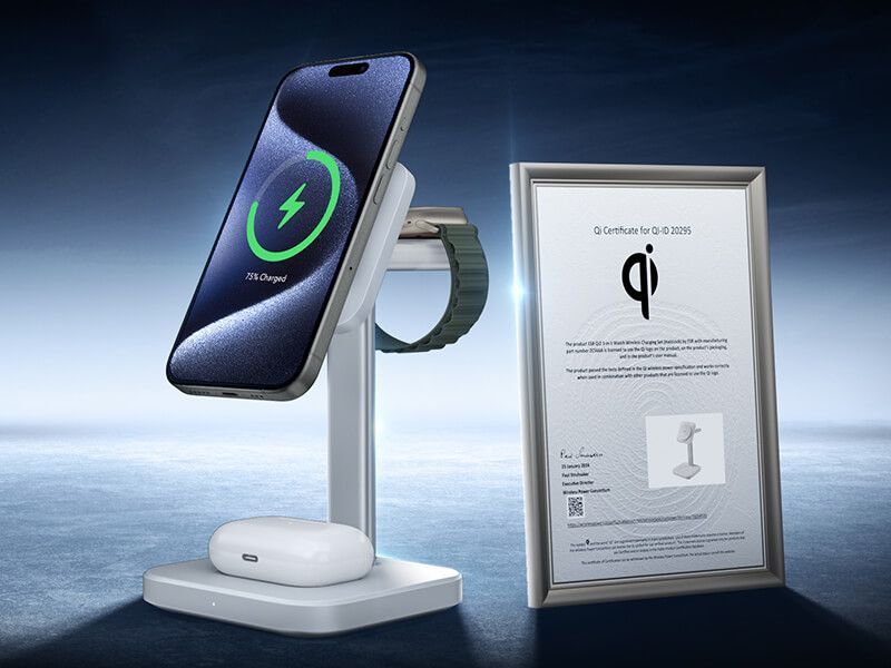 ESR Qi2 MagSafe 3-in-1 Wireless Charging Set White APPLE WATCH ESR ESR Qi2 MagSafe 3-in-1 Wireless Charging Set White - Image 3