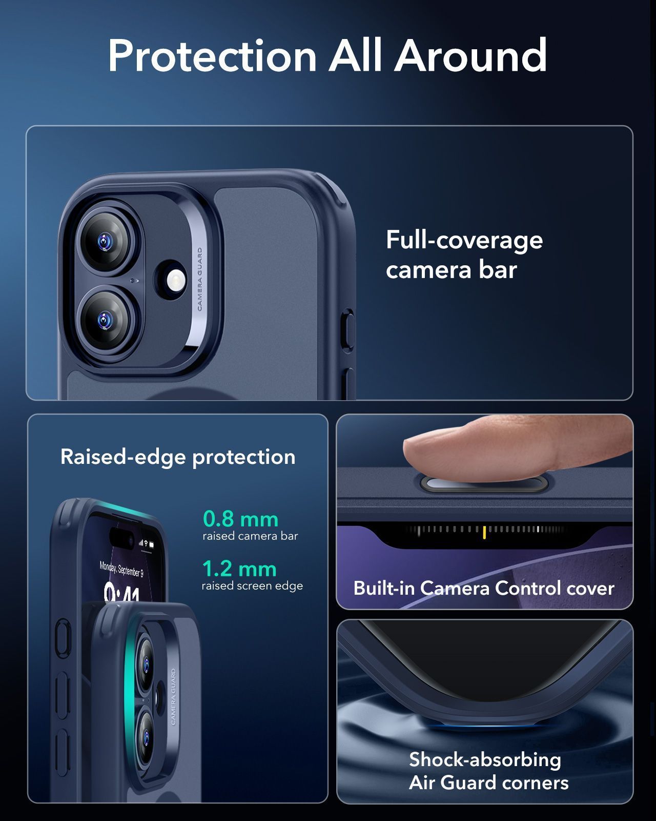 Θήκη ESR Classic Hybrid (Camera Control Button) MagSafe Frosted Blue iPhone 17 ΘΗΚΕΣ ESR Θήκη ESR Classic Hybrid (Camera Control Button) MagSafe Frosted Blue iPhone 17 - Image 7