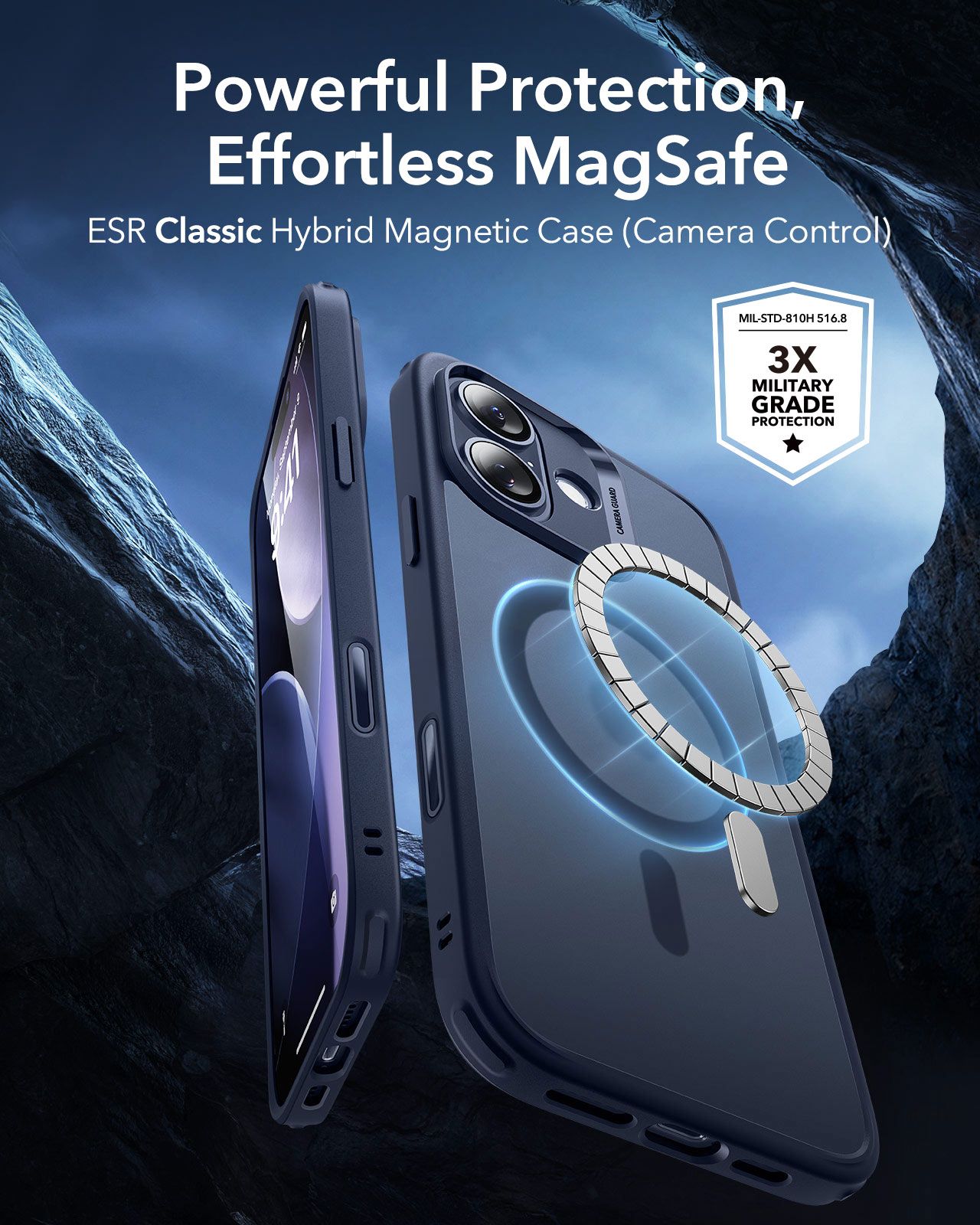 Θήκη ESR Classic Hybrid (Camera Control Button) MagSafe Frosted Blue iPhone 17 ΘΗΚΕΣ ESR Θήκη ESR Classic Hybrid (Camera Control Button) MagSafe Frosted Blue iPhone 17 - Image 5