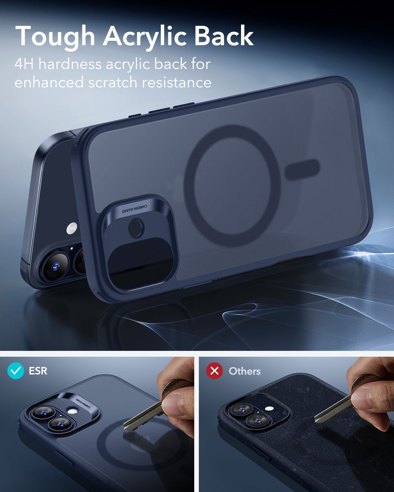 Θήκη ESR Classic Hybrid (Camera Control Button) MagSafe Frosted Blue iPhone 17 ΘΗΚΕΣ ESR Θήκη ESR Classic Hybrid (Camera Control Button) MagSafe Frosted Blue iPhone 17 - Image 4