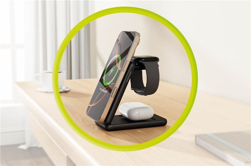 Mobile Origin 3in1 Foldable Qi2 Charger Silver (PW8) APPLE WATCH Mobile Origin Mobile Origin 3in1 Foldable Qi2 Charger Silver (PW8) - Image 5