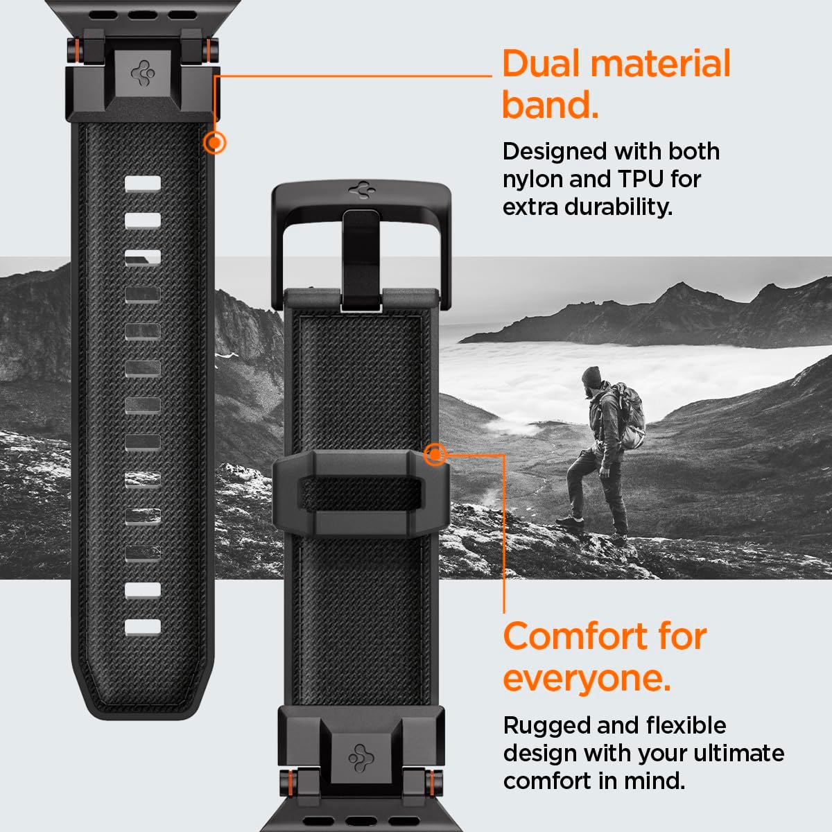 Λουράκι Spigen DuraPro Armor Black Edition Apple Watch 44/45/46/49mm APPLE WATCH Spigen Λουράκι Spigen DuraPro Armor Black Edition Apple Watch 44/45/46/49mm - Image 6