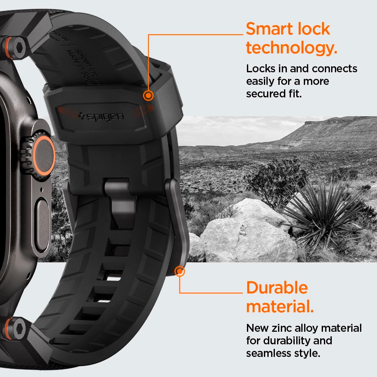 Λουράκι Spigen DuraPro Armor Black Edition Apple Watch 44/45/46/49mm APPLE WATCH Spigen Λουράκι Spigen DuraPro Armor Black Edition Apple Watch 44/45/46/49mm - Image 5