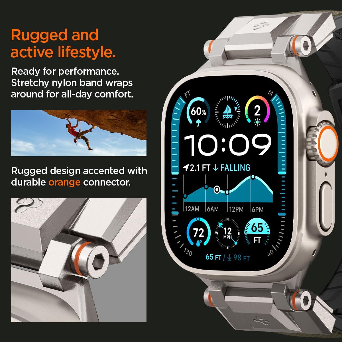 Λουράκι Spigen DuraPro Armor Military Green Apple Watch 44/45/46/49mm APPLE WATCH Spigen Λουράκι Spigen DuraPro Armor Military Green Apple Watch 44/45/46/49mm - Image 3