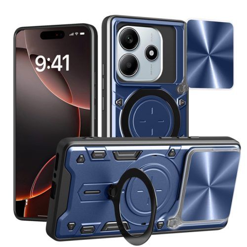 Θήκη Shockproof Ringstand Slide Camera Blue Xiaomi Redmi Note 14 5G ΘΗΚΕΣ Orso Θήκη Shockproof Ringstand Slide Camera Blue Xiaomi Redmi Note 14 5G