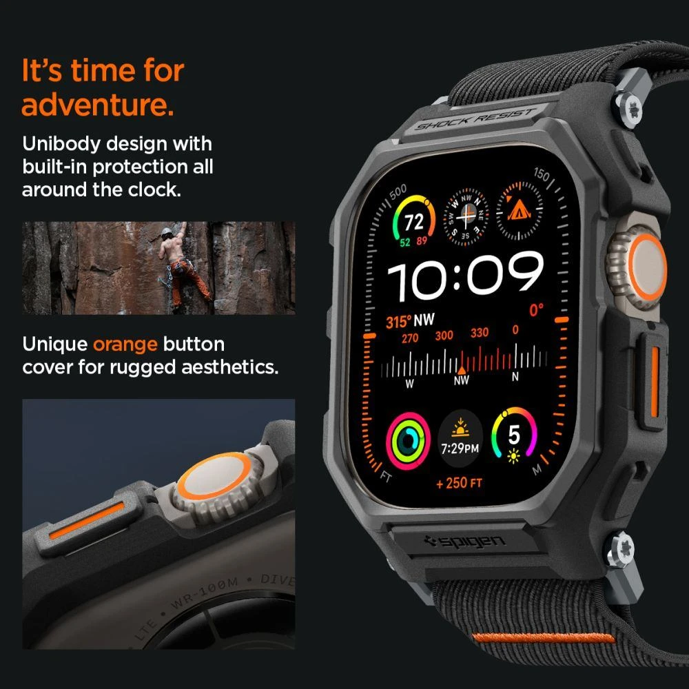 Θήκη+Λουράκι Spigen Lite Fit Pro Matte Black Apple Watch 49mm APPLE WATCH Spigen Θήκη+Λουράκι Spigen Lite Fit Pro Matte Black Apple Watch 49mm - Image 7