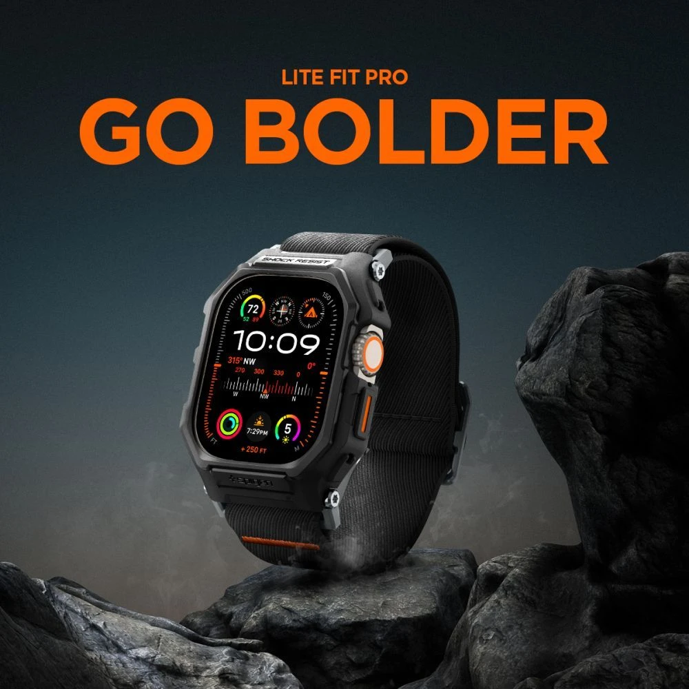 Θήκη+Λουράκι Spigen Lite Fit Pro Matte Black Apple Watch 49mm APPLE WATCH Spigen Θήκη+Λουράκι Spigen Lite Fit Pro Matte Black Apple Watch 49mm - Image 6