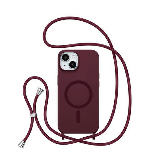 Θήκη Orso Soft TPU Κορδόνι Magsafe Wine iPhone 13/14