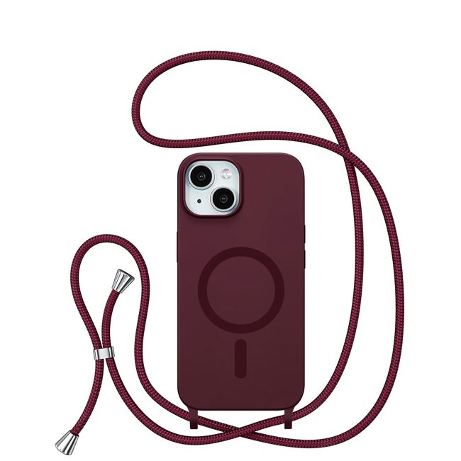 Θήκη Orso Soft TPU Κορδόνι Magsafe Wine iPhone 13/14 ΘΗΚΕΣ Orso Θήκη Orso Soft TPU Κορδόνι Magsafe Wine iPhone 13/14
