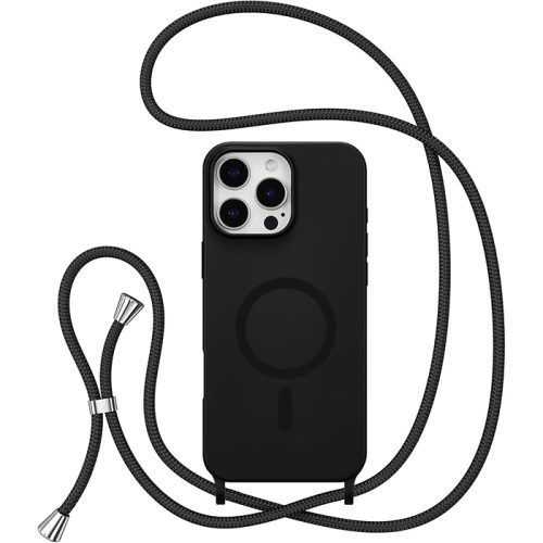 Θήκη Orso Soft TPU Κορδόνι Magsafe Black iPhone 15 Pro Max