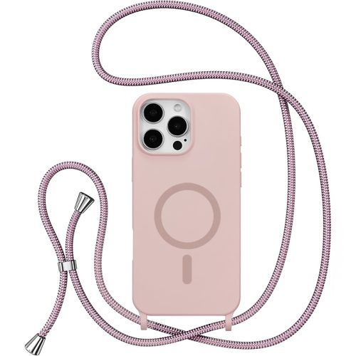 Θήκη Orso Soft TPU Κορδόνι Magsafe Dusty Rose iPhone 16 Pro