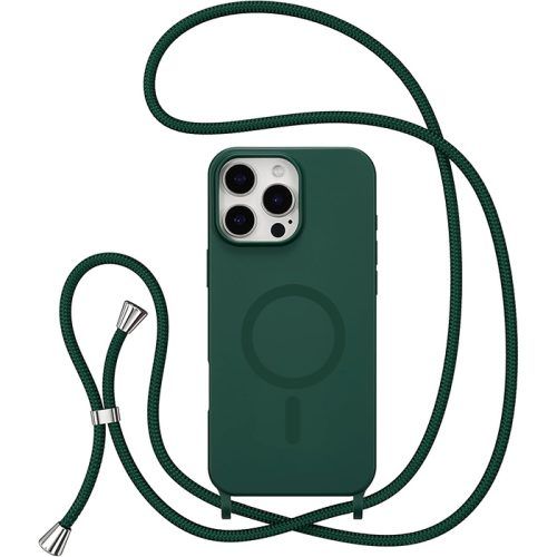 Θήκη Orso Soft TPU Κορδόνι Magsafe Forest Green iPhone 16 Pro