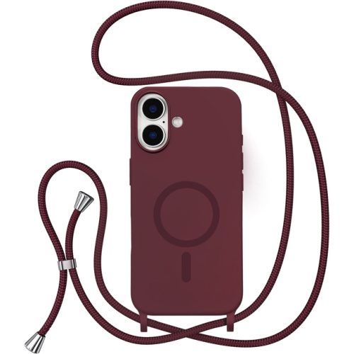 Θήκη Orso Soft TPU Κορδόνι Magsafe Wine iPhone 17