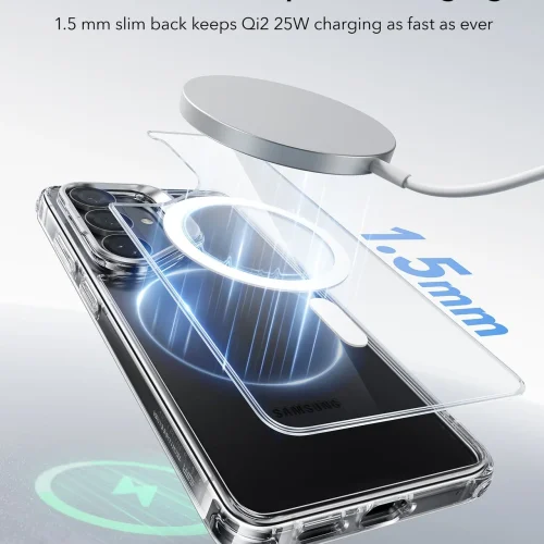 Alternative view of Θήκη ESR Classic Hybrid with Stash Stand HaloLock MagSafe Clear Samsung Galaxy S26