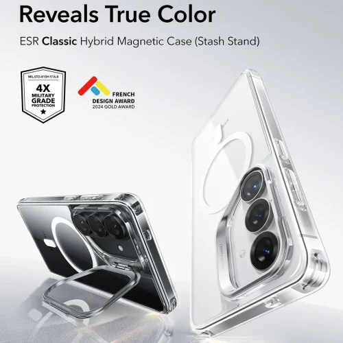 Alternative view of Θήκη ESR Classic Hybrid with Stash Stand HaloLock MagSafe Clear Samsung Galaxy S26 Plus