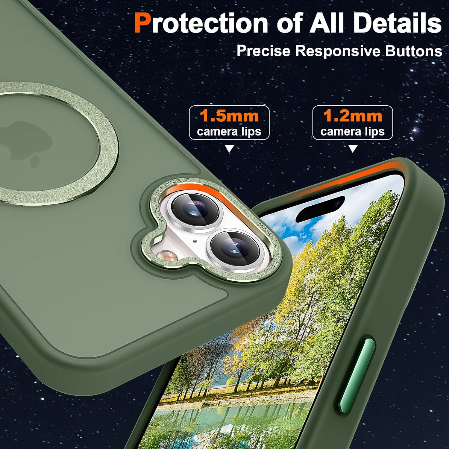 Θήκη Orso Ostand Hybrid Focus Frosted Forest Green iPhone 17 ΘΗΚΕΣ Orso Θήκη Orso Ostand Hybrid Focus Frosted Forest Green iPhone 17 - Image 2