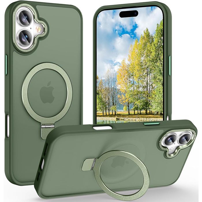 Θήκη Orso Ostand Hybrid Focus Frosted Forest Green iPhone 17 ΘΗΚΕΣ Orso Θήκη Orso Ostand Hybrid Focus Frosted Forest Green iPhone 17