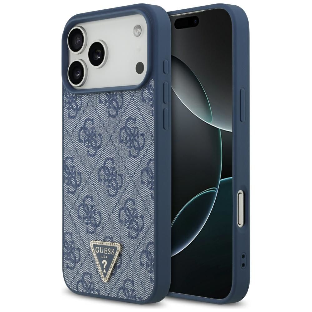 Θήκη Guess 4G Triangle Strass Magsafe Blue iPhone 17 Pro Max ΘΗΚΕΣ Guess Θήκη Guess 4G Triangle Strass Magsafe Blue iPhone 17 Pro Max