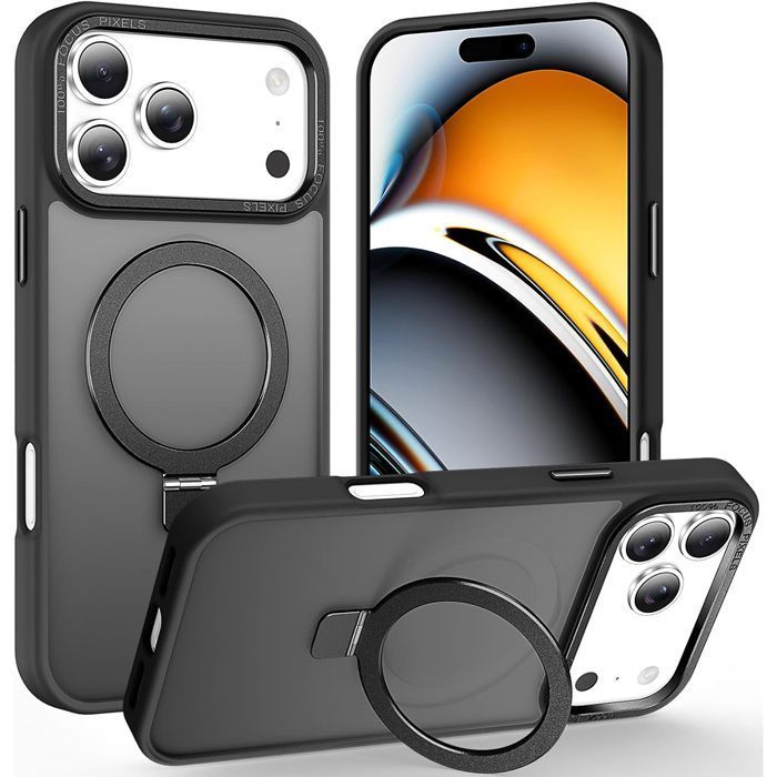 Θήκη Orso Ostand Hybrid Focus Frosted Black iPhone 17 Pro ΘΗΚΕΣ Orso Θήκη Orso Ostand Hybrid Focus Frosted Black iPhone 17 Pro