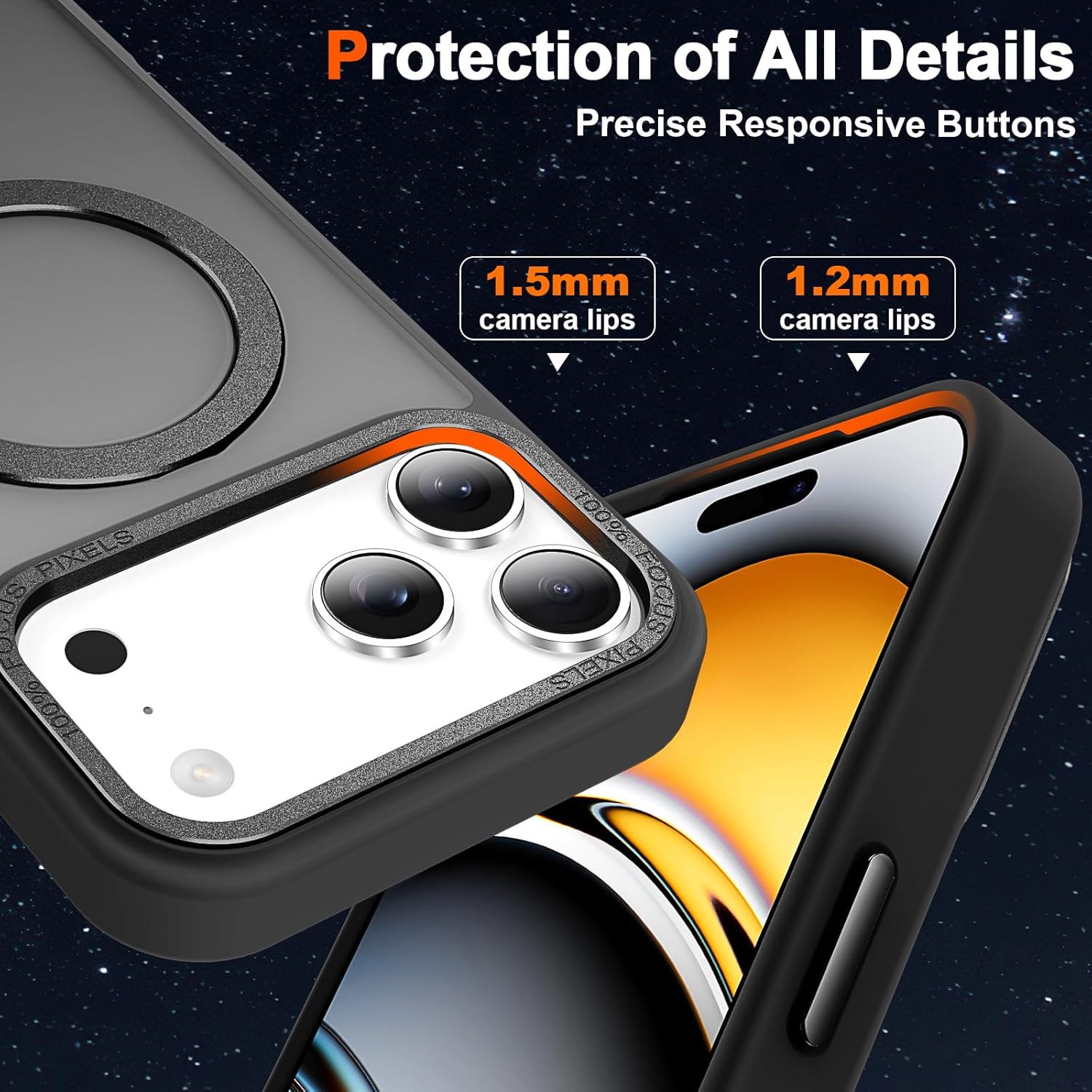 Θήκη Orso Ostand Hybrid Focus Frosted Black iPhone 17 Pro ΘΗΚΕΣ Orso Θήκη Orso Ostand Hybrid Focus Frosted Black iPhone 17 Pro - Image 3
