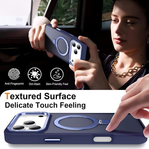Alternative view of Θήκη Orso Ostand Hybrid Focus Frosted Dark Blue iPhone 17 Pro Max