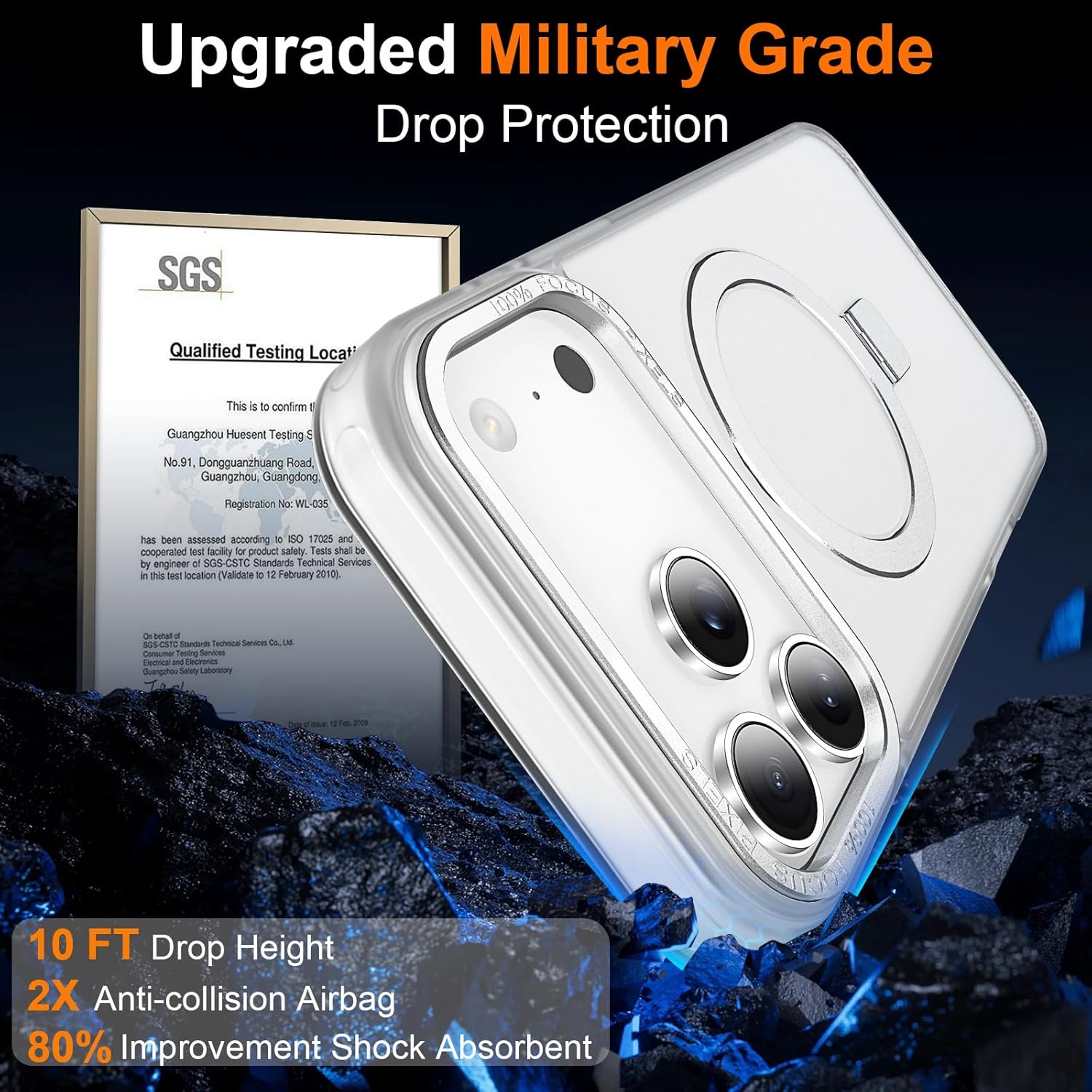 Θήκη Orso Ostand Hybrid Focus Frosted Clear iPhone 17 Pro Max ΘΗΚΕΣ Orso Θήκη Orso Ostand Hybrid Focus Frosted Clear iPhone 17 Pro Max - Image 2