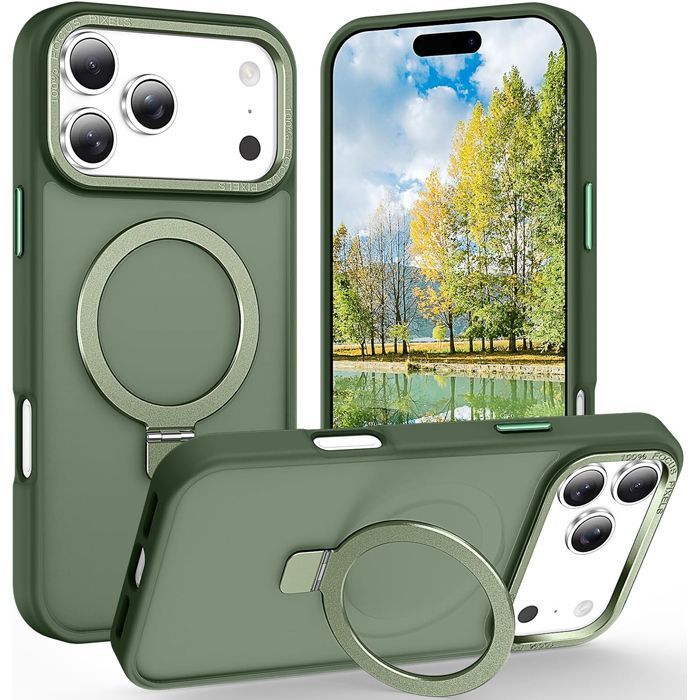 Θήκη Orso Ostand Hybrid Focus Frosted Forest Green iPhone 17 Pro Max ΘΗΚΕΣ Orso Θήκη Orso Ostand Hybrid Focus Frosted Forest Green iPhone 17 Pro Max