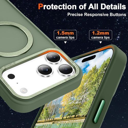 Alternative view of Θήκη Orso Ostand Hybrid Focus Frosted Forest Green iPhone 17 Pro