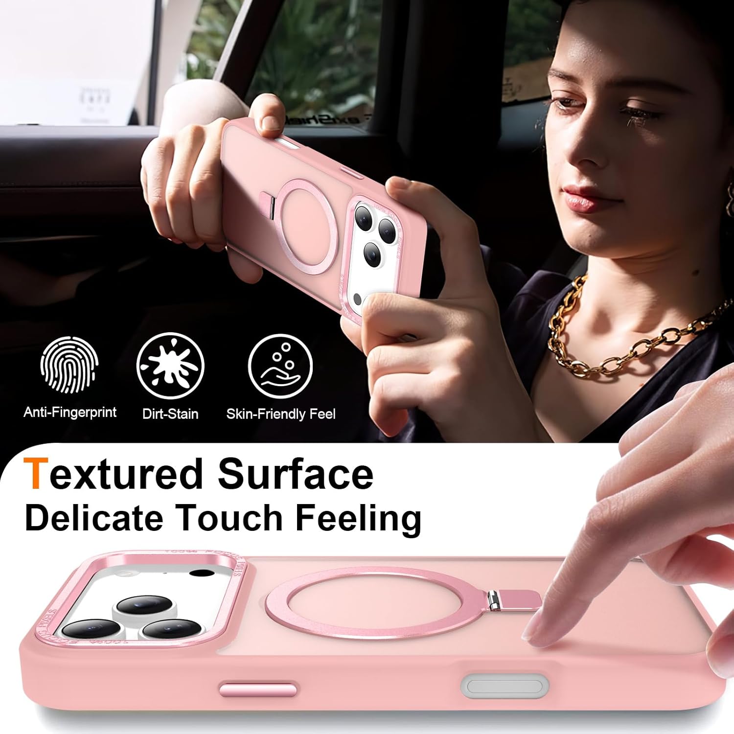 Θήκη Orso Ostand Hybrid Focus Frosted Pink iPhone 17 Pro Max ΘΗΚΕΣ Orso Θήκη Orso Ostand Hybrid Focus Frosted Pink iPhone 17 Pro Max - Image 3