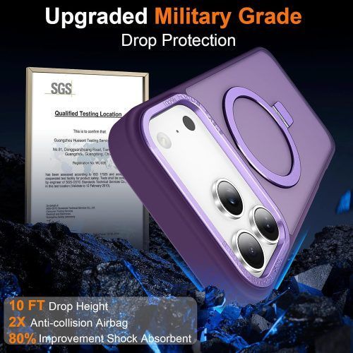 Alternative view of Θήκη Orso Ostand Hybrid Focus Frosted Purple iPhone 17 Pro