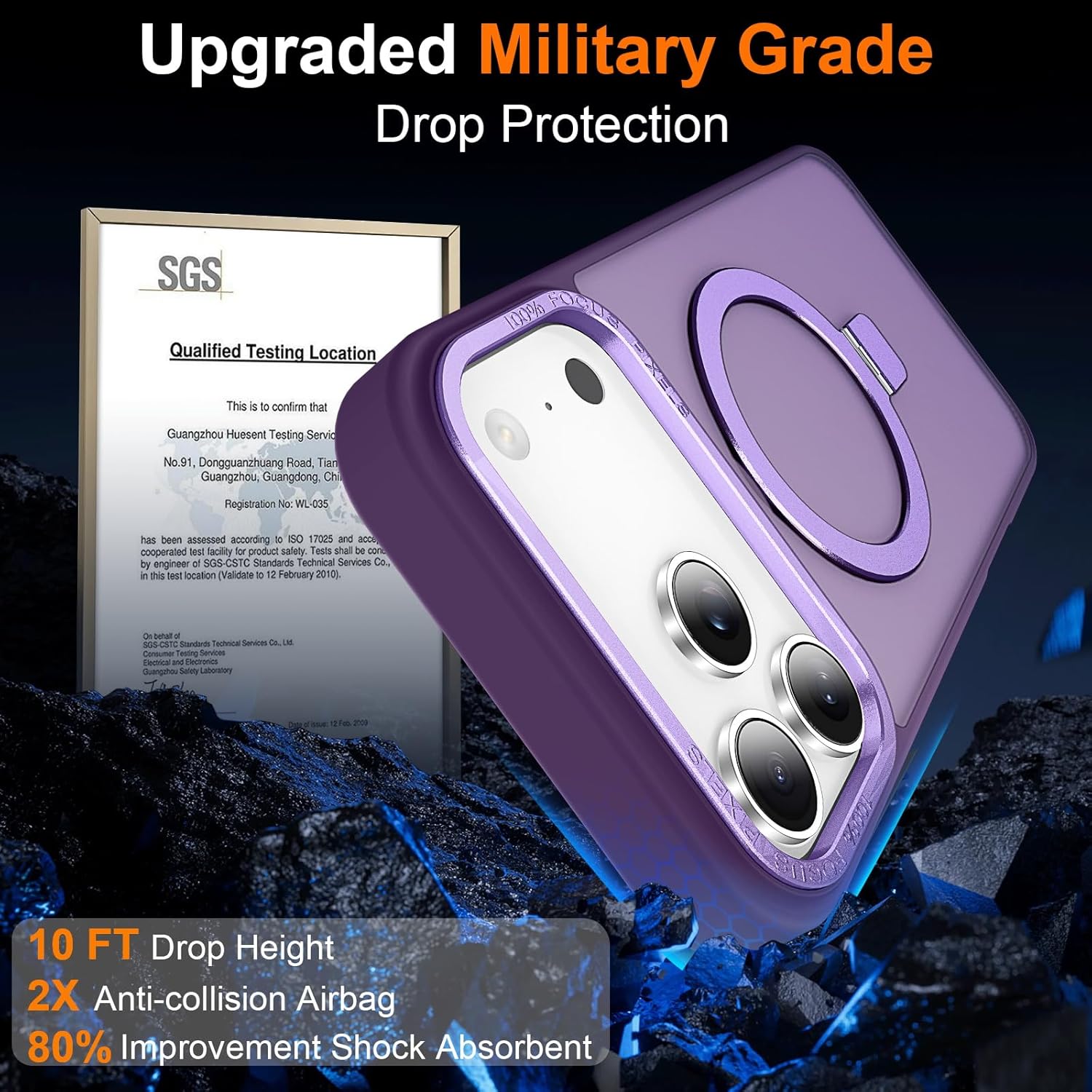 Θήκη Orso Ostand Hybrid Focus Frosted Purple iPhone 17 Pro Max ΘΗΚΕΣ Orso Θήκη Orso Ostand Hybrid Focus Frosted Purple iPhone 17 Pro Max - Image 2