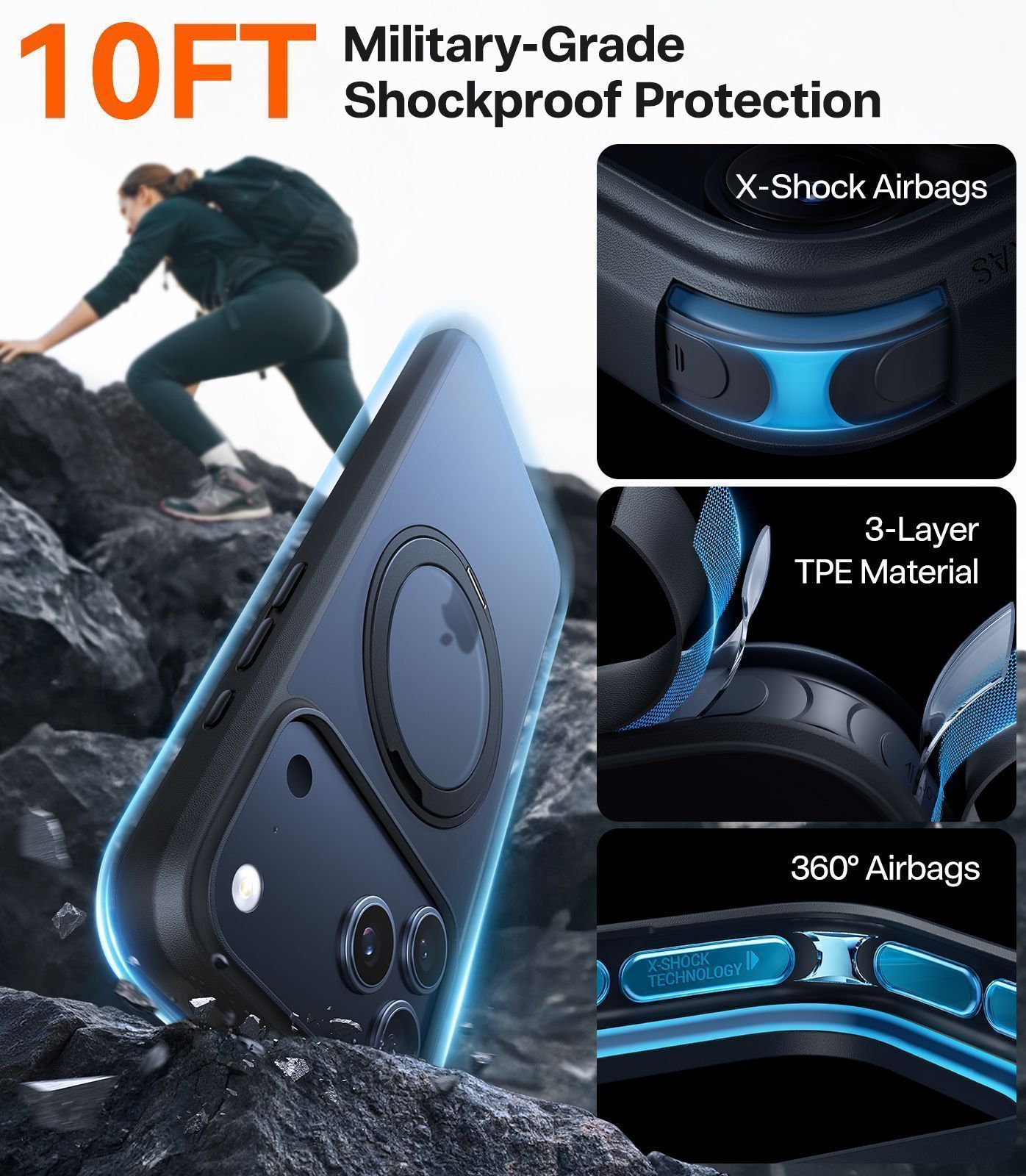 Θήκη Torras Ostand Pro MagSafe Black iPhone 17 Pro ΘΗΚΕΣ TORRAS Θήκη Torras Ostand Pro MagSafe Black iPhone 17 Pro - Image 7