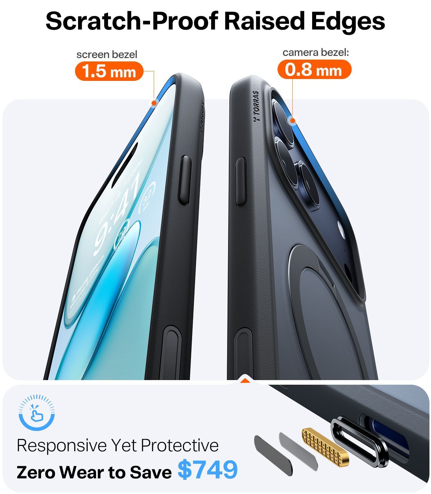 Θήκη Torras Ostand Spin MagSafe Black iPhone 17 Pro ΘΗΚΕΣ TORRAS Θήκη Torras Ostand Spin MagSafe Black iPhone 17 Pro - Image 3