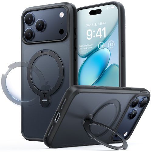 Θήκη Torras Ostand Spin MagSafe Black iPhone 17 Pro ΘΗΚΕΣ TORRAS Θήκη Torras Ostand Spin MagSafe Black iPhone 17 Pro