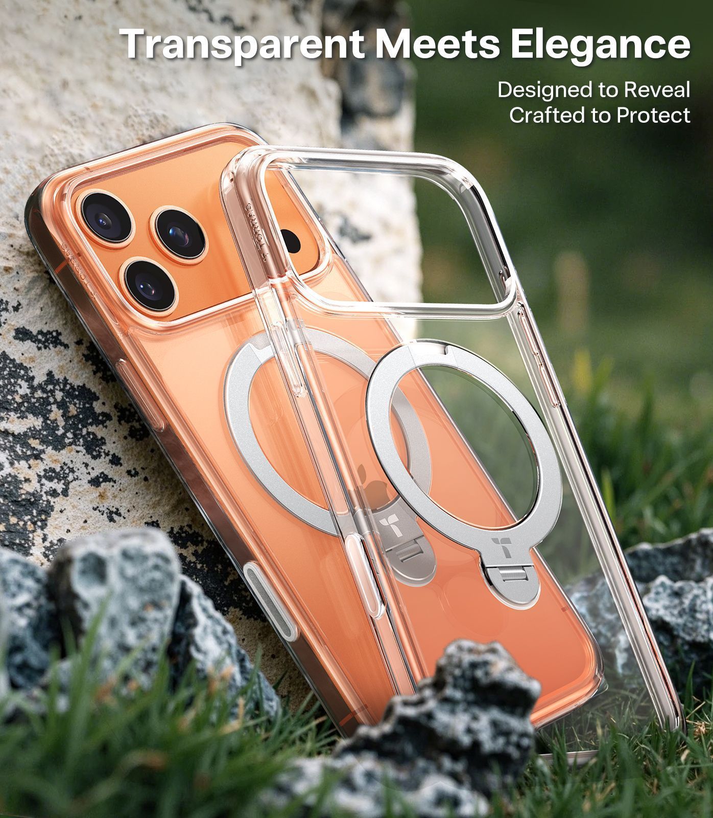 Θήκη Torras Ostand Spin MagSafe Clear iPhone 17 Pro ΘΗΚΕΣ TORRAS Θήκη Torras Ostand Spin MagSafe Clear iPhone 17 Pro - Image 2