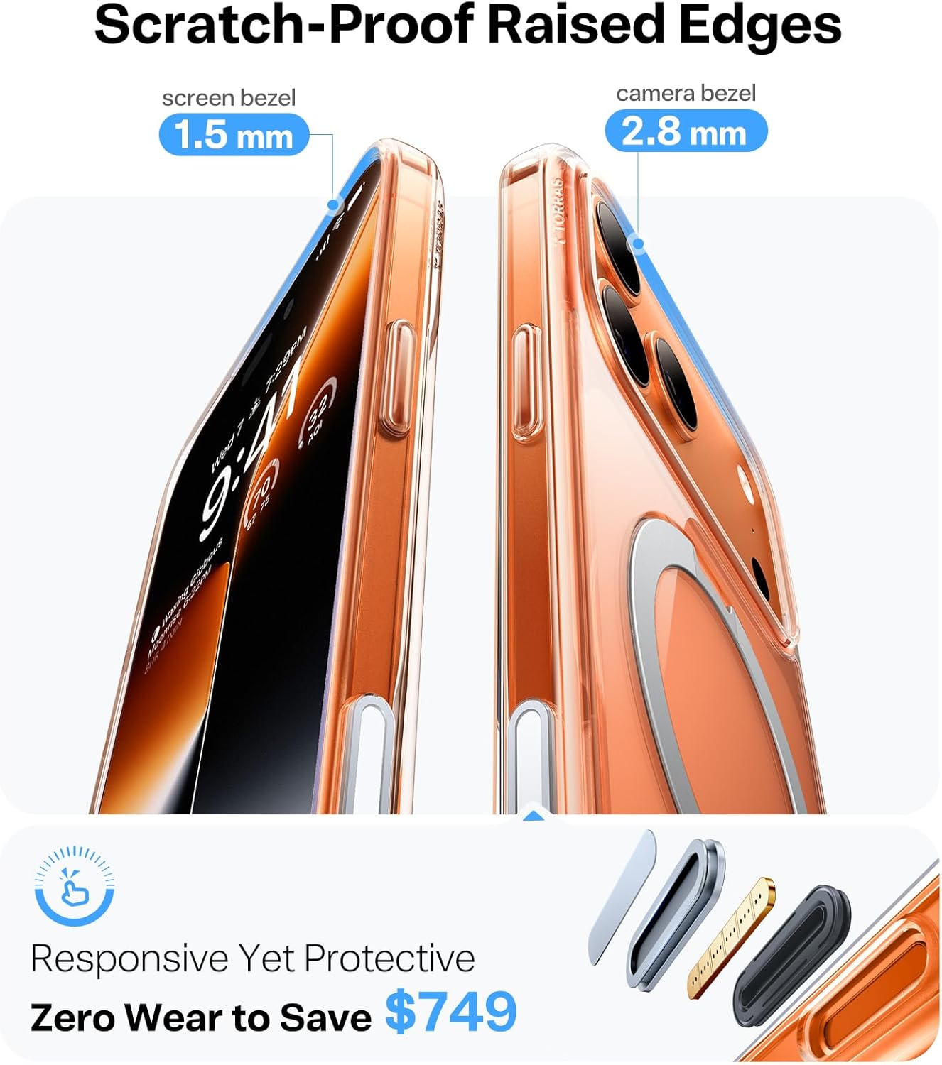 Θήκη Torras Ostand Spin MagSafe Clear iPhone 17 Pro Max ΘΗΚΕΣ TORRAS Θήκη Torras Ostand Spin MagSafe Clear iPhone 17 Pro Max - Image 6