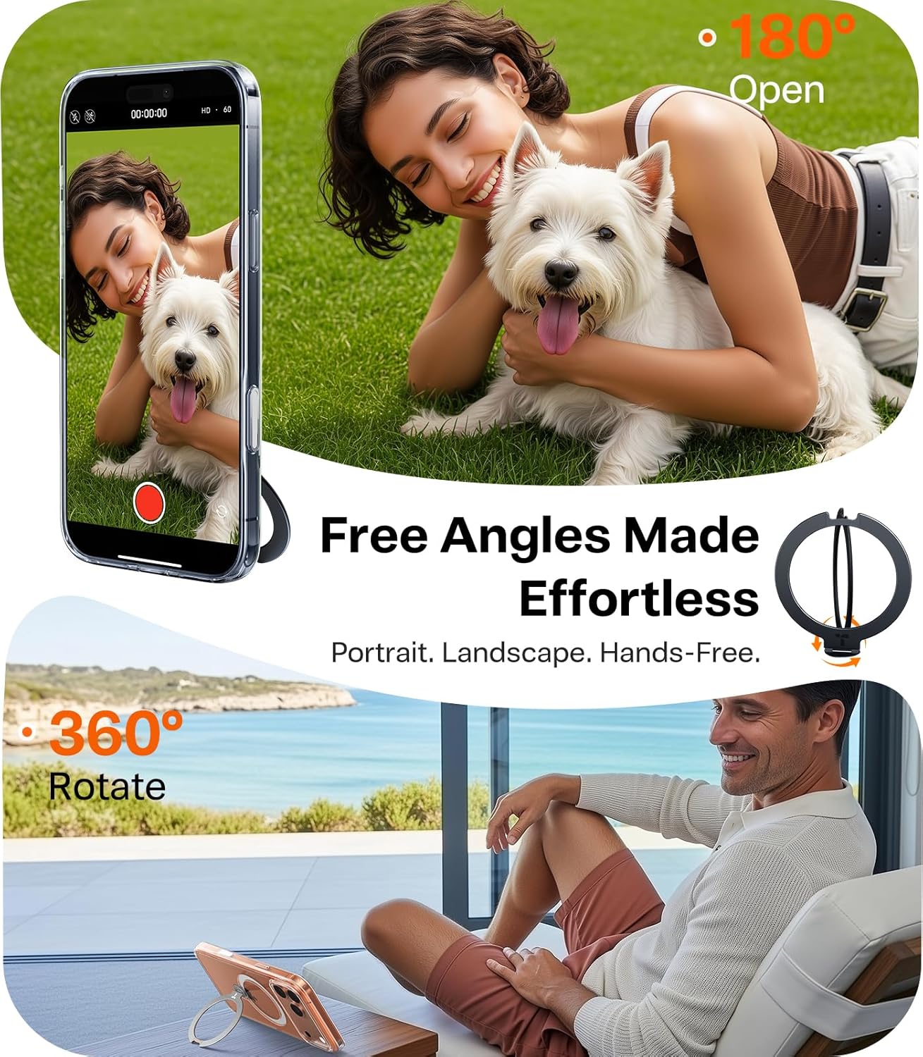 Θήκη Torras Ostand Spin MagSafe Clear iPhone 17 Pro Max ΘΗΚΕΣ TORRAS Θήκη Torras Ostand Spin MagSafe Clear iPhone 17 Pro Max - Image 5