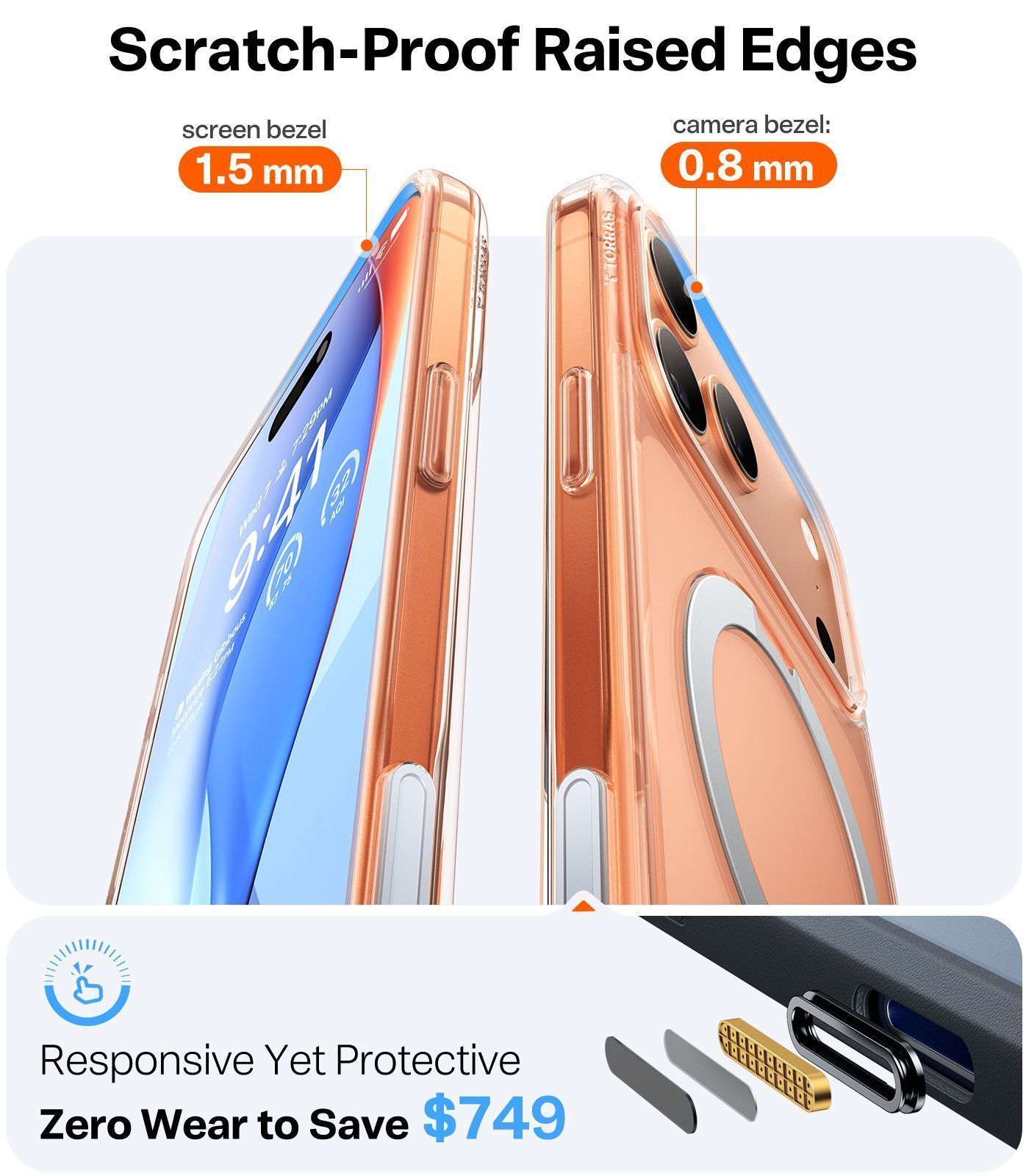 Θήκη Torras Ostand Spin MagSafe Clear iPhone 17 Pro ΘΗΚΕΣ TORRAS Θήκη Torras Ostand Spin MagSafe Clear iPhone 17 Pro - Image 3
