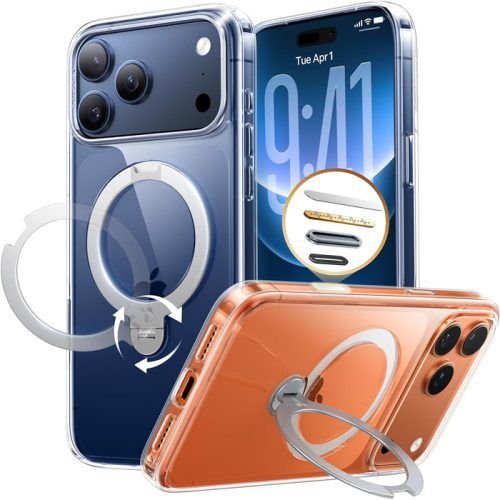 Θήκη Torras Ostand Spin MagSafe Clear iPhone 17 Pro Max ΘΗΚΕΣ TORRAS Θήκη Torras Ostand Spin MagSafe Clear iPhone 17 Pro Max