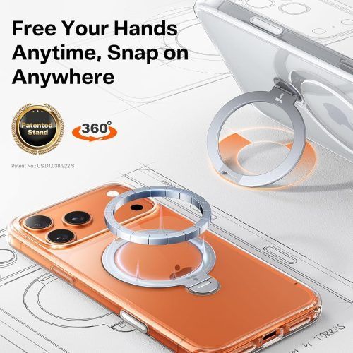 Alternative view of Θήκη Torras Ostand Spin MagSafe Clear iPhone 17 Pro Max